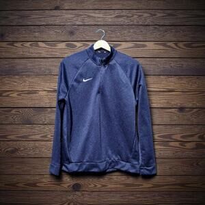 Womens Nike Navy Blue Dri Fit Quarter Zip M